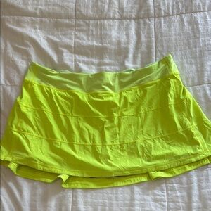 lululemon athletica Neon Yellow-Green Athletic Skort